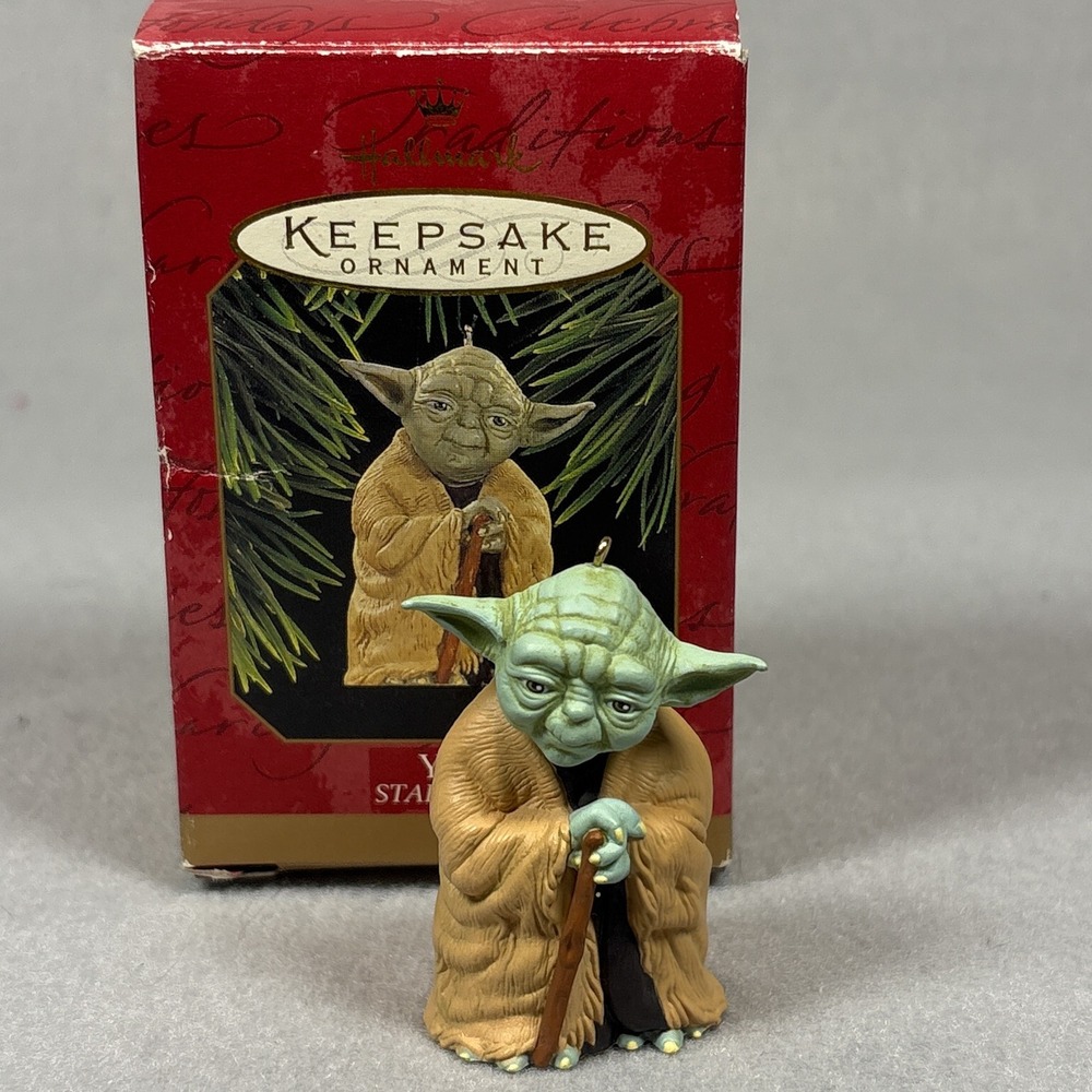 Vintage Hallmark Keepsake Ornament Yoda Star Wars Empire Strikes Back 1997 NIB
